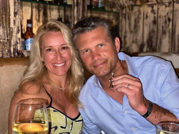 Pete Hegseth and his third wife, Jennifer Rauchet. 